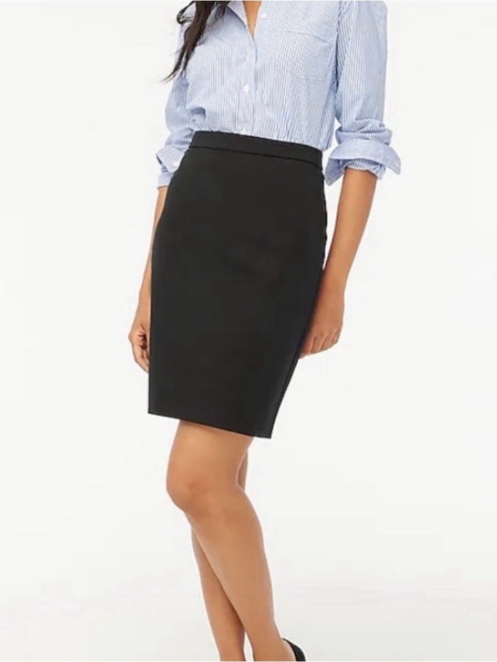 J.Crew Black Stretch Pencil Skirt - Size 12 // Only worn twice!